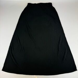 NWT Vintage Limited Womens Size L Black Stretchy Bouncy Full Length Skirt